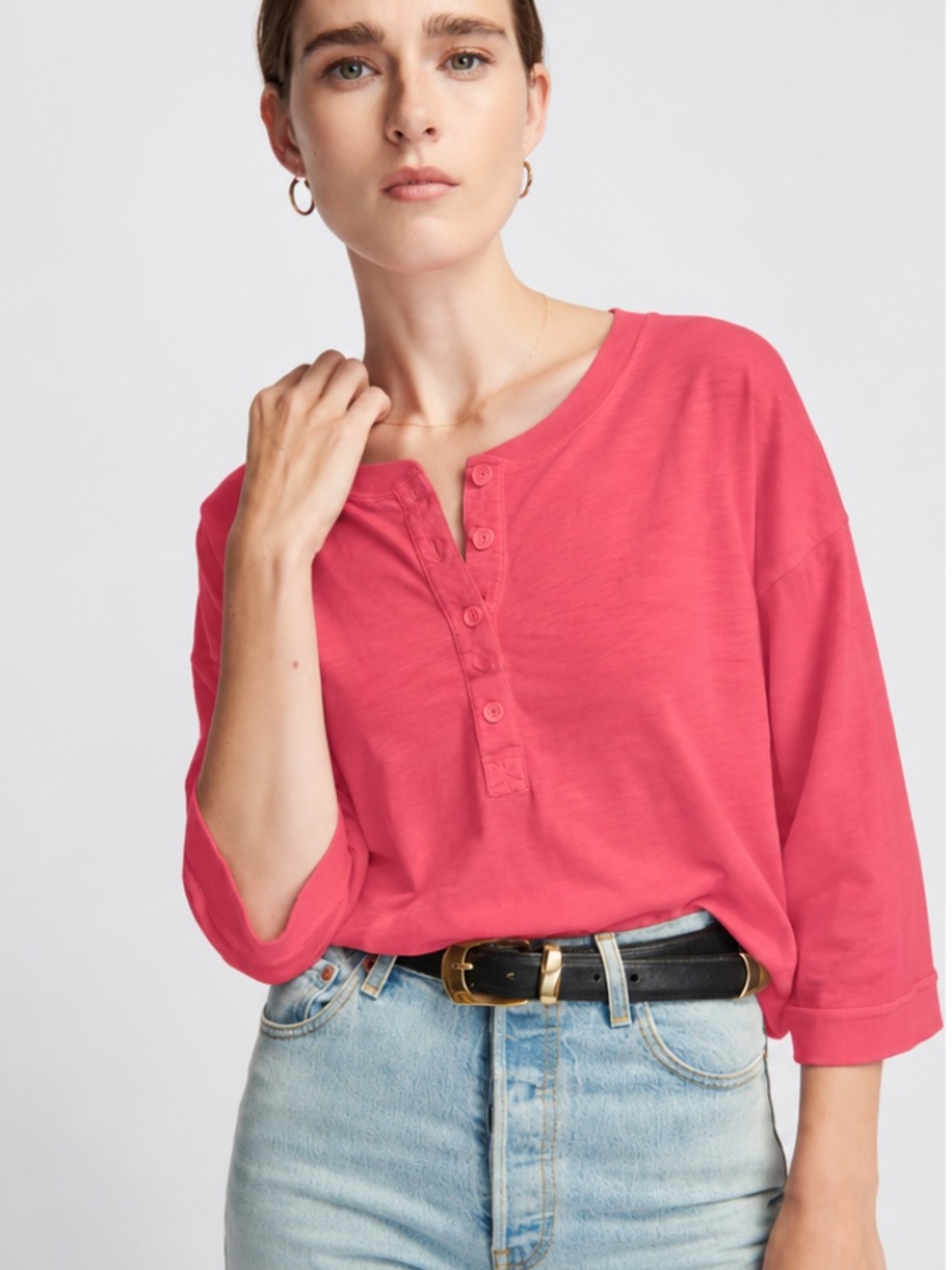 Nation LTD Alix Henley Relaxed Fit Top Sz M Boxy Cotton